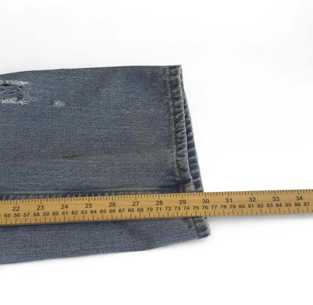 Levi's 505 Regular Fit Jeans Size W38 L30 Light Wash Distressed